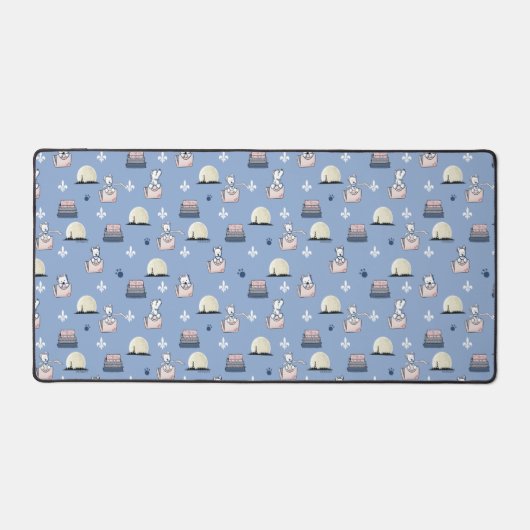 KiniArt Westies in Parijs Desk Mat (Voorkant)