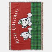 KiniArt Westies Kerstmis Deken (Voorkant Verticaal)
