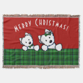 KiniArt Westies Kerstmis Deken (Voorkant)