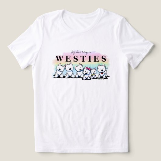 KiniArt Westies Tri-Blend Shirt (Design voorkant)