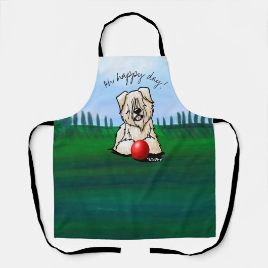 KiniArt Wheaten Terrier All-Over Print Apron Schort (Voorkant)