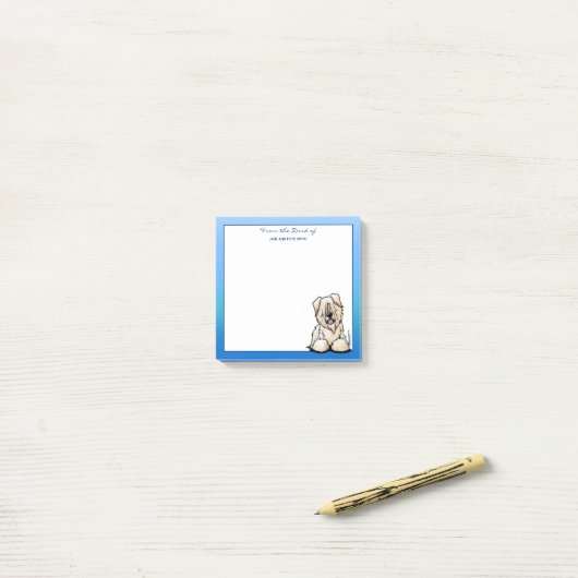 KiniArt Wheaten Terrier Dog Post-it® Notes (Op bureau)