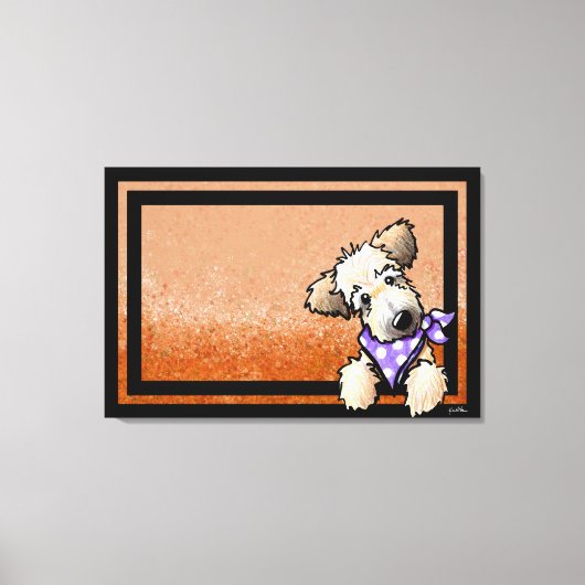 KiniArt Wheaten Terrier Puppy Canvas Afdruk (Voorkant)