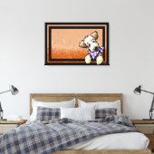 KiniArt Wheaten Terrier Puppy Canvas Afdruk (Insitu (Slaapkamer))