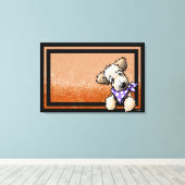 KiniArt Wheaten Terrier Puppy Canvas Afdruk (Insitu (Houten vloer))
