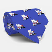 KiniArt Wheels Westie Stropdas (Opgerold)