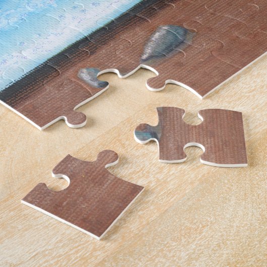 KiniArt Winter Beach Westie Legpuzzel (Zijkant)