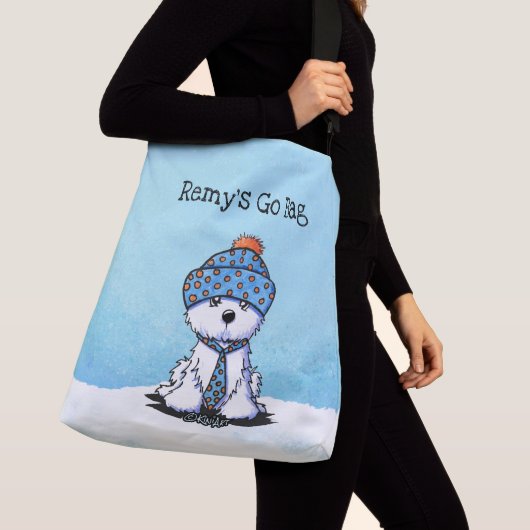 KiniArt Winter Maltipoo Crossbody Tas (Dichtbij)