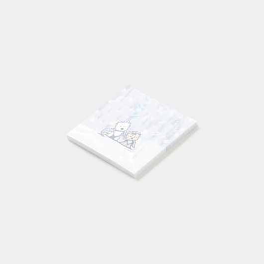 KiniArt Winter Terriers Post-it Notes (Schuin)