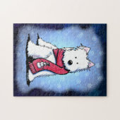 KiniArt Winter Westie Legpuzzel (Horizontaal)