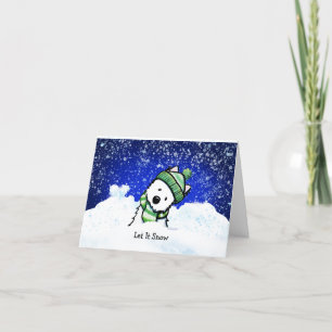 KiniArt Winter Westie Note Card Bedankkaart
