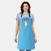 KiniArt Witte Kat Schort (Gedragen)