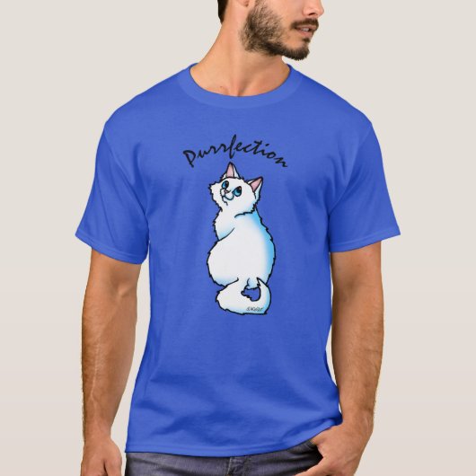 KiniArt Witte Katten T-Shirt (Voorkant)