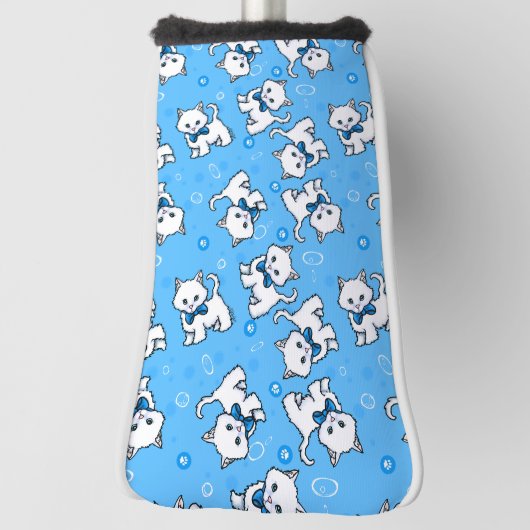 KiniArt Witte Kittens Golfheadcover (Draai 90)