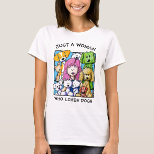 KiniArt Woman, die van Honden houdt T-shirt