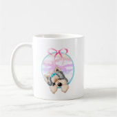 KiniArt Yorkie Coquette Design Koffiemok (Links)