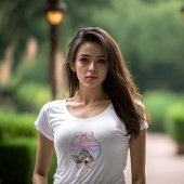 KiniArt Yorkie Coquette Design T-shirt