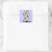 KiniArt Yorkie Gem Vierkante Sticker (Tas)