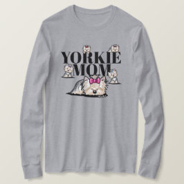 KiniArt Yorkie mama T-shirt