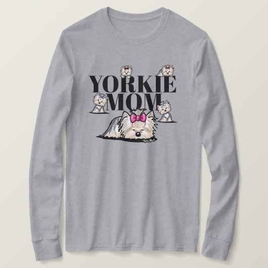 KiniArt Yorkie mama T-shirt (Design voorkant)