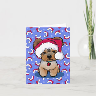 KiniArt Yorkie Terrier Dog-kerstKaarten Feestdagen Kaart