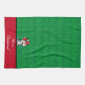 KiniArt Yorkie Terrier Kerstmis Theedoek (Horizontaal)