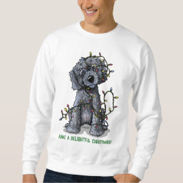 KiniArt Zwarte Doodle Aangename Kerstmis Trui