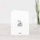 KiniArt Zwemmende Westie Briefkaart (Achterkant)