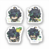 Kinich Genshin Impact 4 stickersheet Sticker (Voorkant)