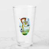 KINK IN MIJN DRINK GIRAFFE van Jeff Willis Art Glas (Voorkant)