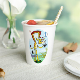 KINK IN MIJN DRINK GIRAFFE van Jeff Willis Art Papieren Bekers