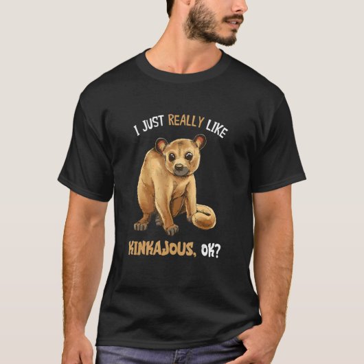 Kinkajou, ik hou echt van nachthoningbijen Beer T-shirt (Voorkant)