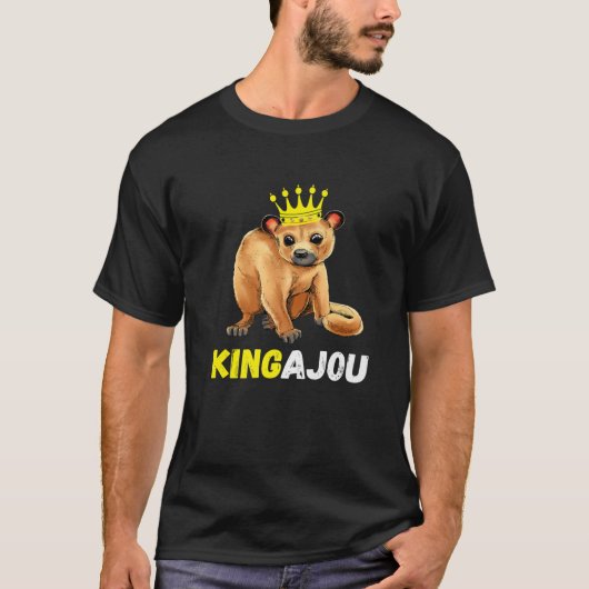 Kinkajou King Crown Throne Prehensile Animal Night T-shirt (Voorkant)