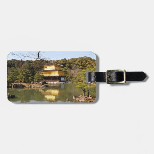 Kinkaku-ji 金 閣 寺 tempel van het gouden paviljoen bagagelabel (Voorkant horizontaal)