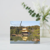 Kinkaku-ji 金 閣 寺 tempel van het gouden paviljoen briefkaart (Staand voorkant)
