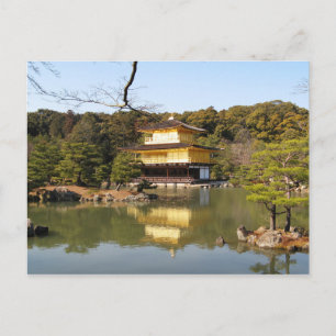 Kinkaku-ji 金 閣 寺 tempel van het gouden paviljoen briefkaart