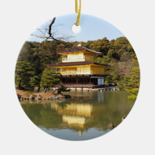 Kinkaku-ji 金 閣 寺 tempel van het gouden paviljoen keramisch ornament