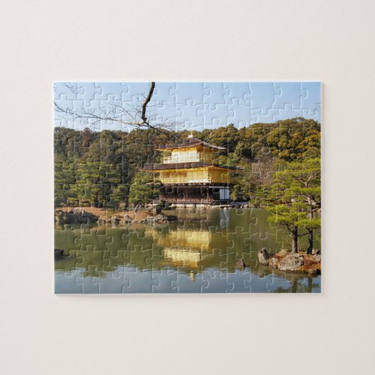 Kinkaku-ji 金 閣 寺 tempel van het gouden paviljoen legpuzzel (Horizontaal)