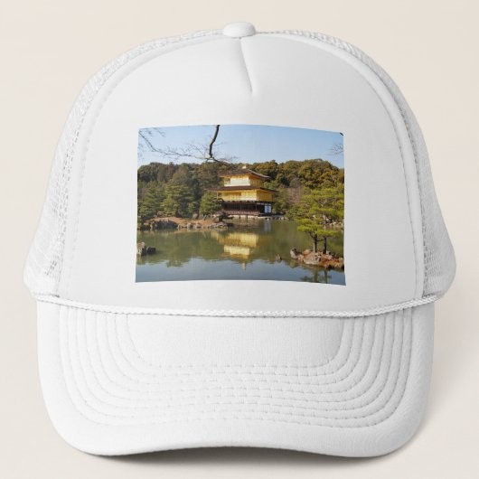Kinkaku-ji 金 閣 寺 tempel van het gouden paviljoen trucker pet (Voorkant)