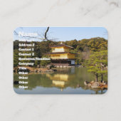 Kinkaku-ji 金 閣 寺 tempel van het gouden paviljoen visitekaartje (Voorkant)