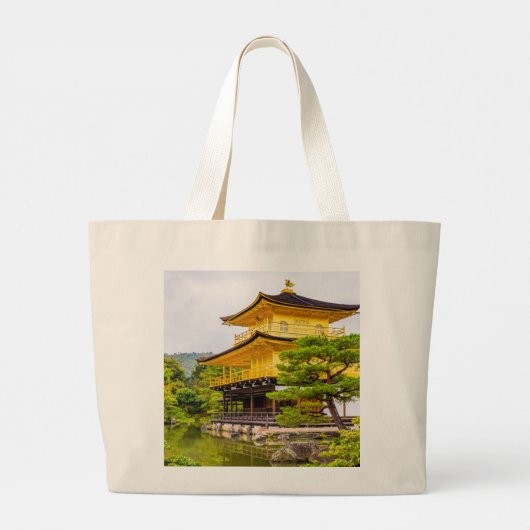 Kinkaku-ji, gouden paviljoen, Kyoto Grote Tote Bag (Achterkant)