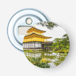 Kinkaku-ji, het gouden paviljoen in Kyoto Button Flesopener