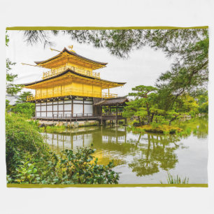 Kinkaku-ji, het gouden paviljoen in Kyoto Fleece Deken