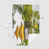 Kinkaku-ji, het gouden paviljoen in Kyoto Golfhanddoek (Insitu)