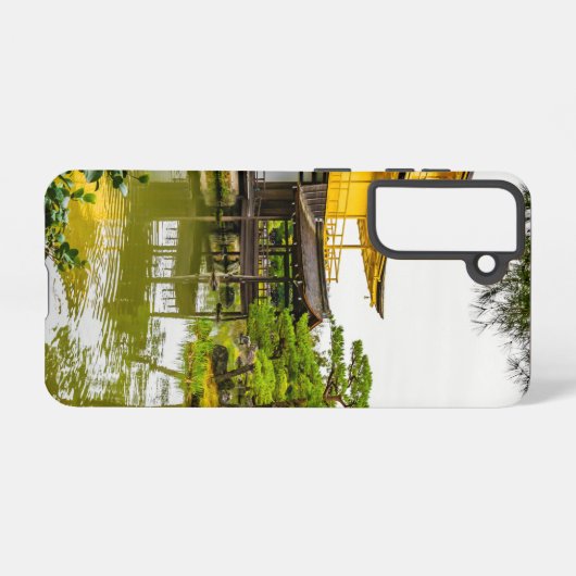 Kinkaku-ji, het gouden paviljoen in Kyoto Samsung Galaxy Hoesje (Achterkant horizontaal)