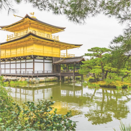Kinkaku-ji, het gouden paviljoen in Kyoto Sticker (Voorkant)
