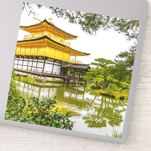 Kinkaku-ji, het gouden paviljoen in Kyoto Sticker (Detail)