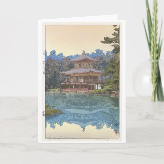 Kinkaku-ji, Hiroshi Yoshida, Woodcut Kaart (Voorkant)
