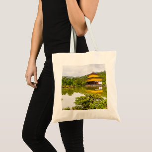 Kinkaku-ji of Golden Pavilion and Pond, Kyoto Tote Bag