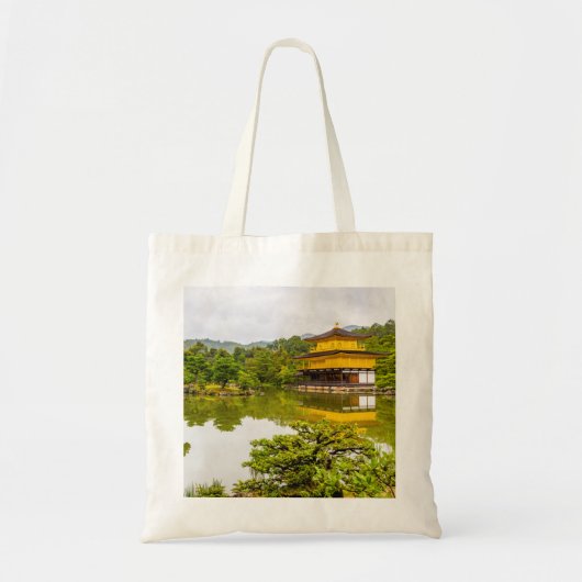 Kinkaku-ji of Golden Pavilion and Pond, Kyoto Tote Bag (Voorkant)